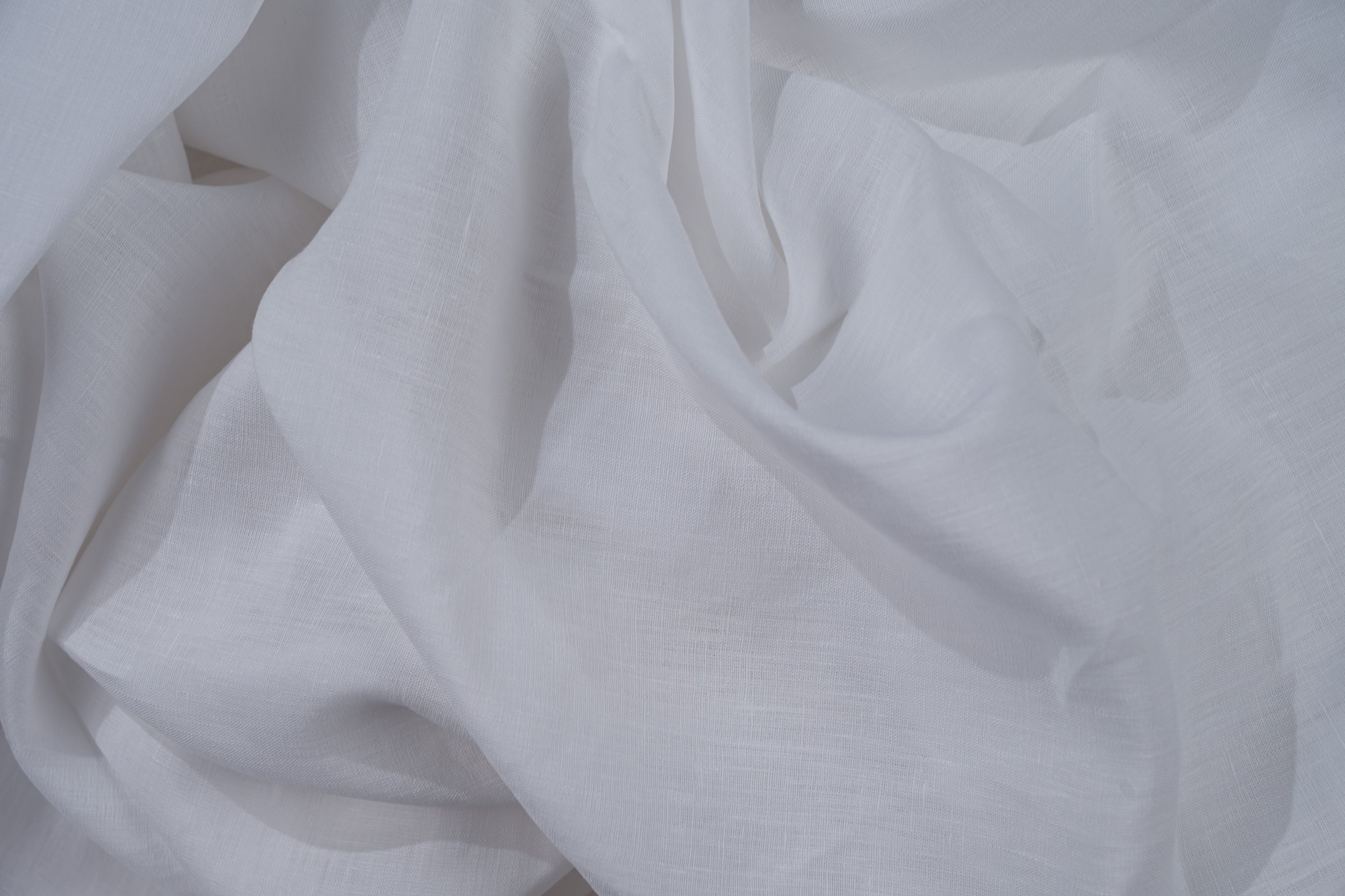 Luxury 100% Linen Shirt Fabric White 140g 1.75m For Custom Bespoke Shirt Italy
