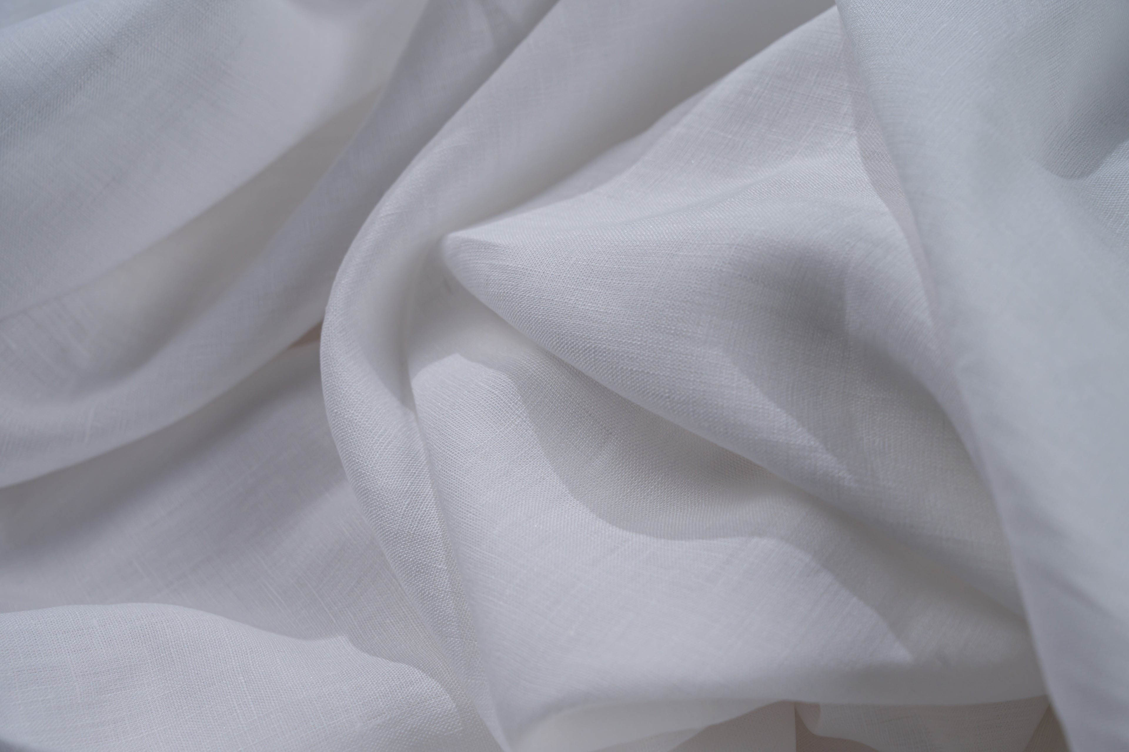 Luxury 100% Linen Shirt Fabric White 140g 1.75m For Custom Bespoke Shirt Italy