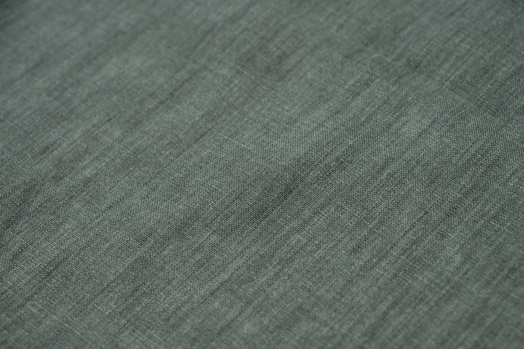 Luxury 100% Linen Shirt Fabric Olive Green 140g 2.2m Total (2 Cuts: 1m + 1.2m)