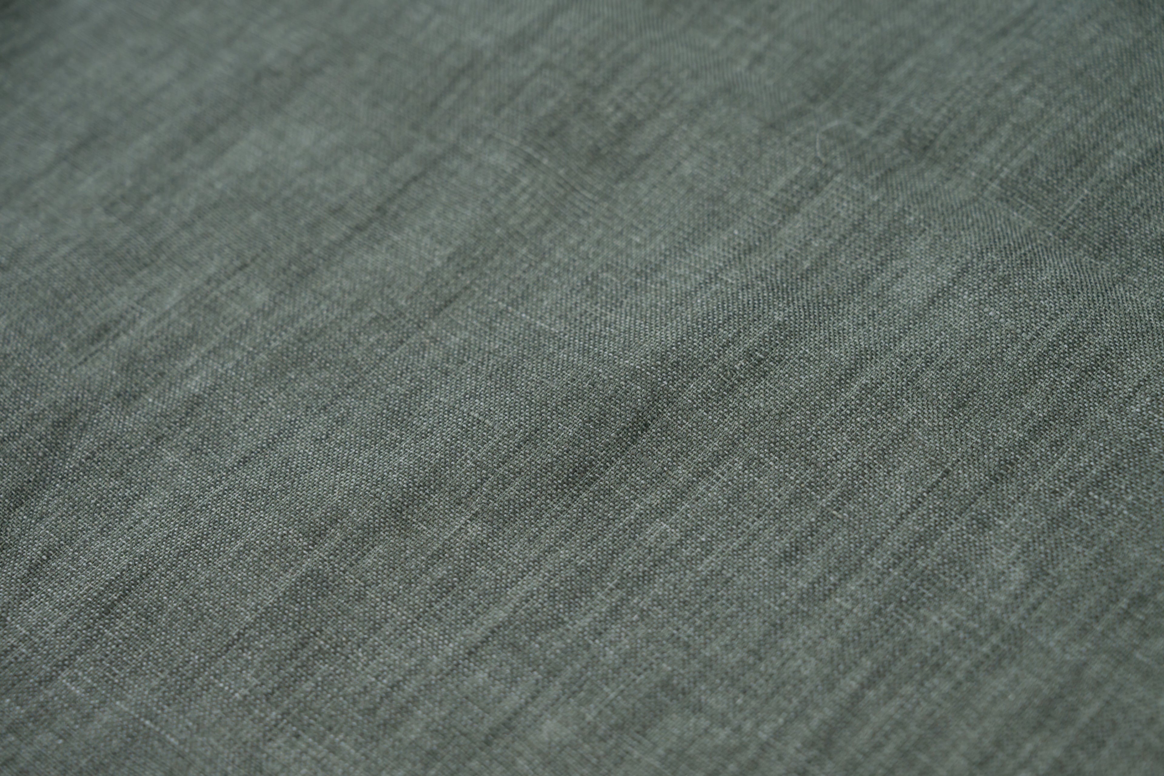 Luxury 100% Linen Shirt Fabric Olive Green 140g 2.2m Total (2 Cuts: 1m + 1.2m)
