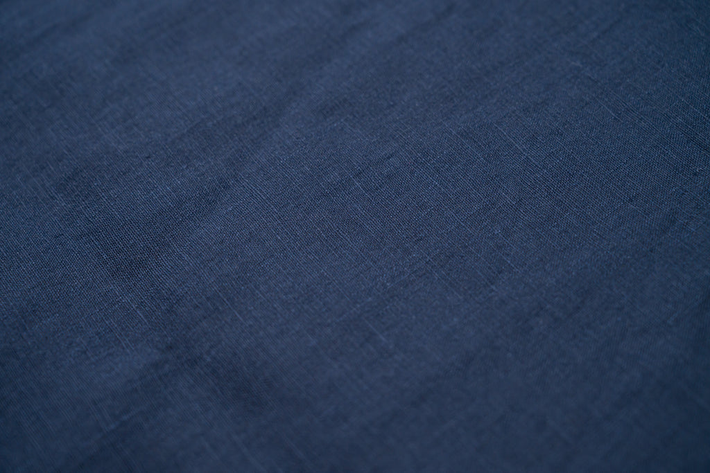 Luxury 100% Linen Shirt Fabric Navy Blue 140g 1.5m For Bespoke Shirt Italy