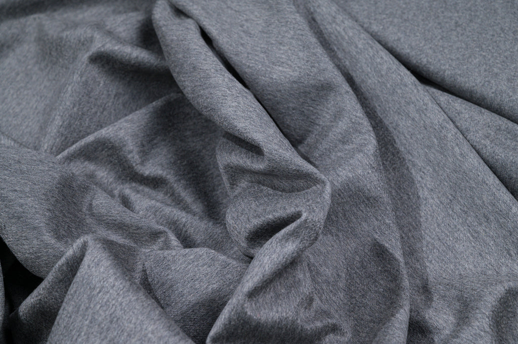 100% Pure Cashmere Fabric 450g Luxury Coat Weight Grey Made in Italy