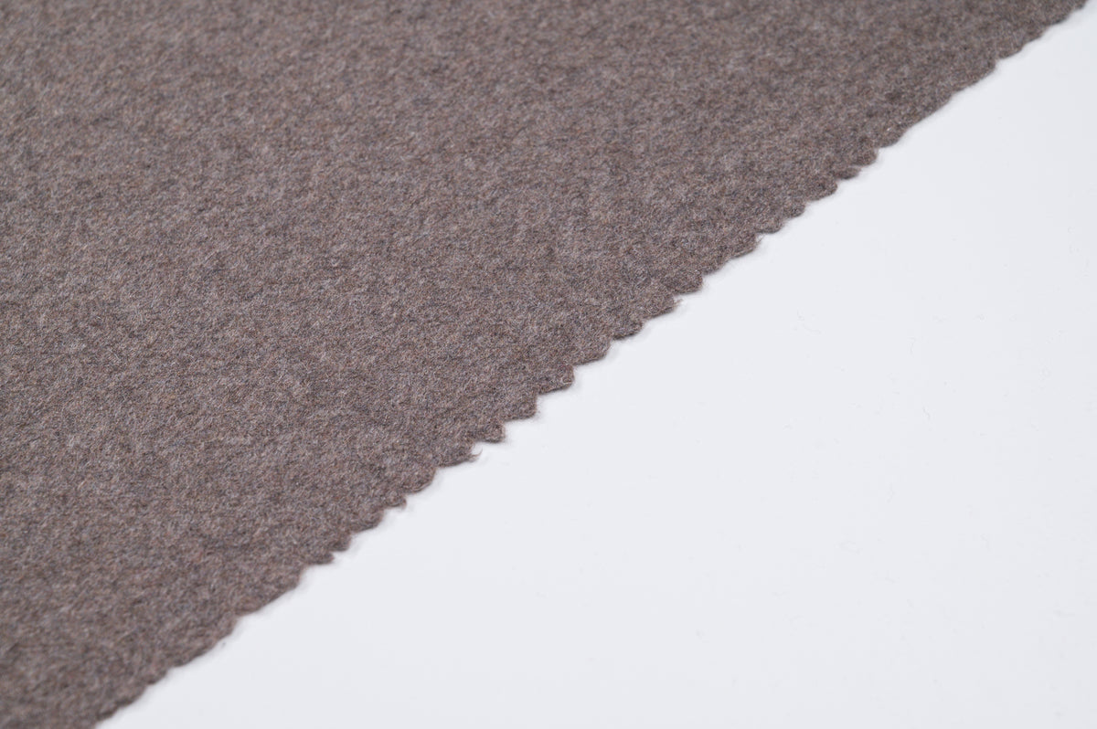 100% Pure Cashmere Fabric 450g Luxury Coat Weight Taupe Melange