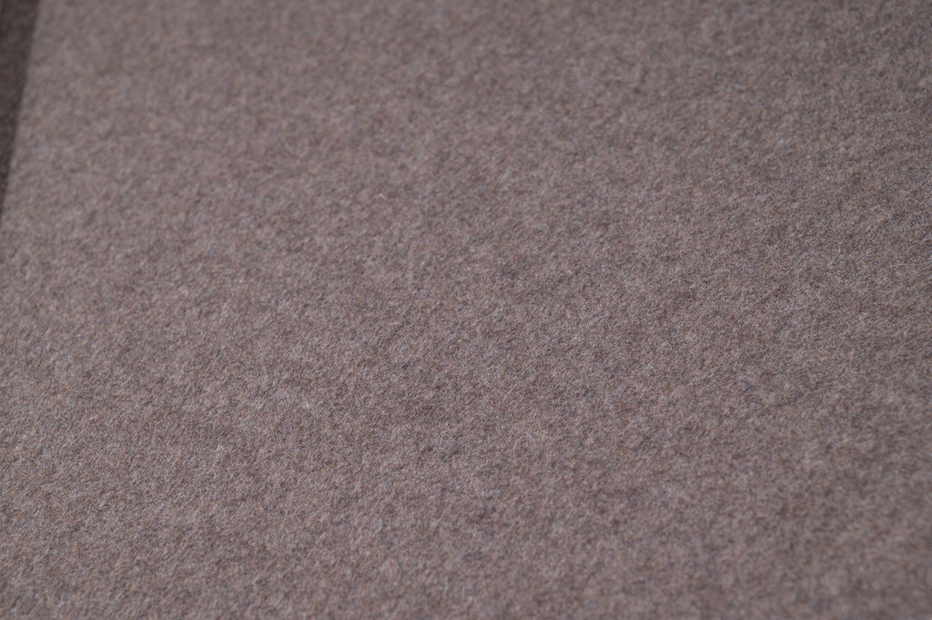 100% Pure Cashmere Fabric 450g Luxury Coat Weight Taupe Melange