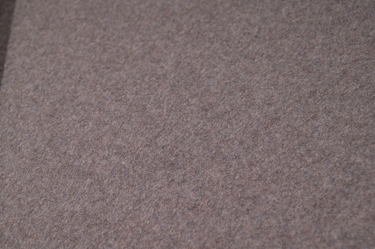 100% Pure Cashmere Fabric 450g Luxury Coat Weight Taupe Melange