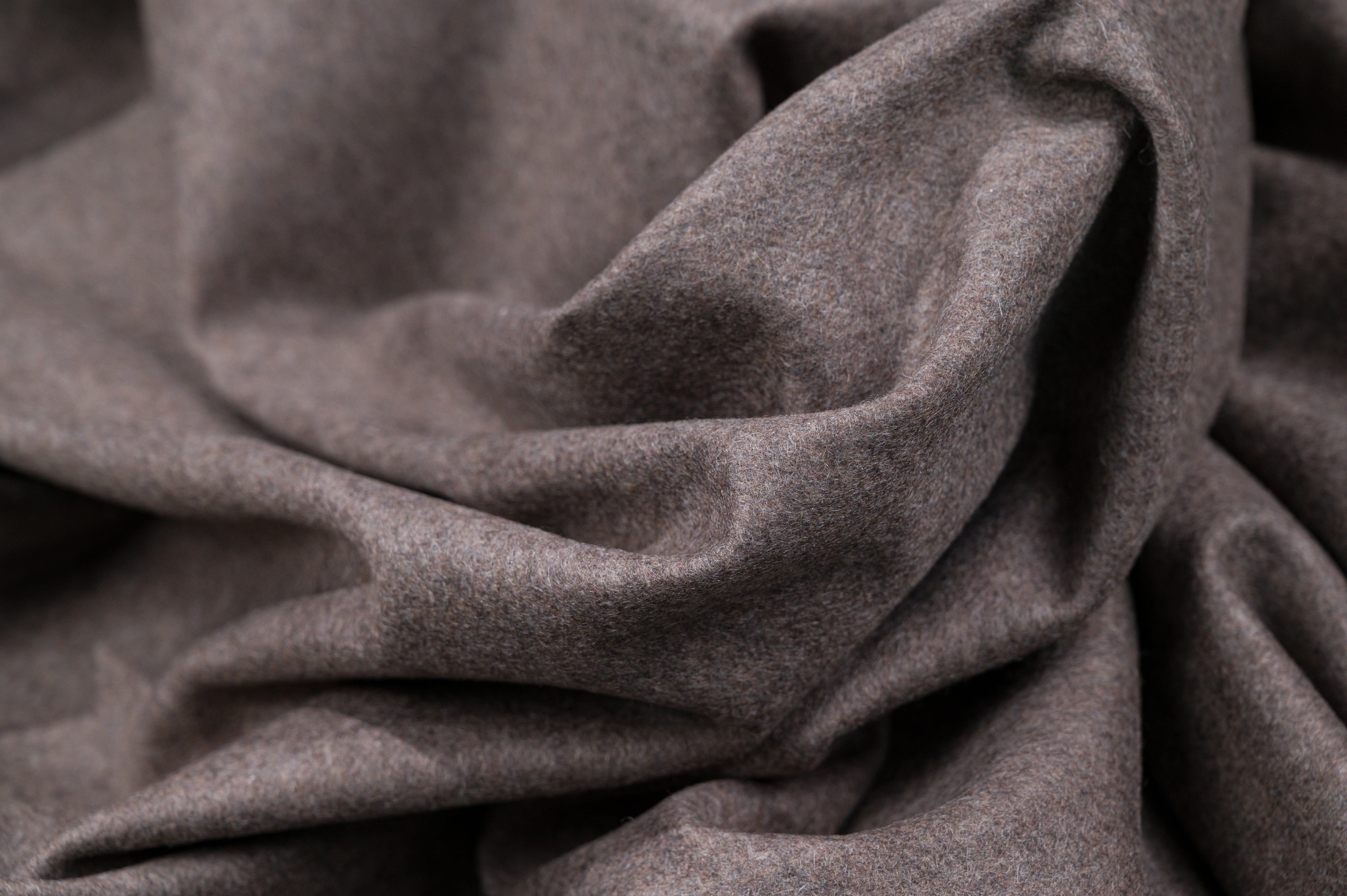 100% Pure Cashmere Fabric 450g Luxury Coat Weight Taupe Melange