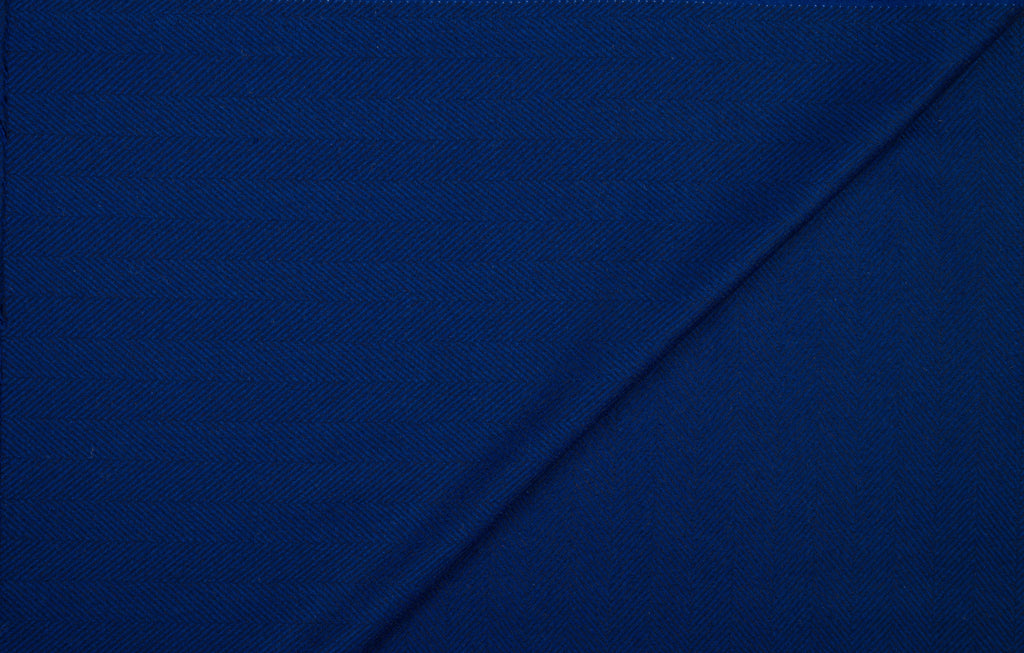 Vintage Blue Herringbone Fabric – 1.25 m – 90% WO / 10% WS – 500 gr