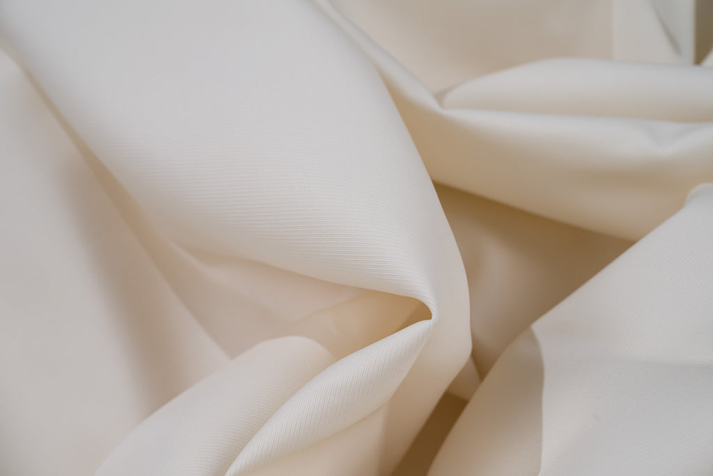 Luxury 100% Cotton Trouser Fabric White Twill Drill 320g 1.4m For Bespoke Chinos