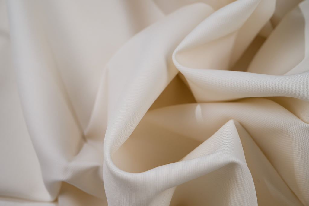 Luxury 100% Cotton Trouser Fabric White Twill Drill 320g 1.4m For Bespoke Chinos