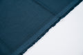Luxury Linen Cotton Trouser Fabric Petrol Teal Blue Twill 240g 1.4m Bespoke