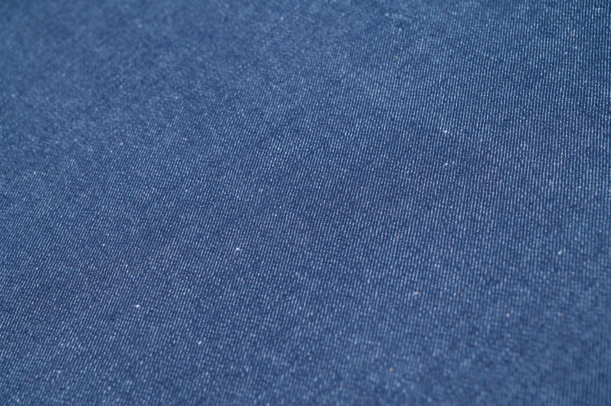 Mid-Weight Raw Denim Fabric 11 oz Indigo Blue For Shirts & Lightweight Jeans