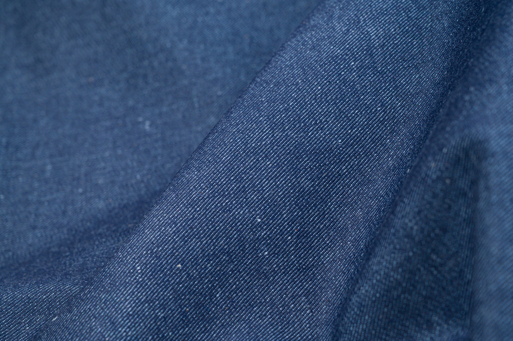Mid-Weight Raw Denim Fabric 11 oz Indigo Blue For Shirts & Lightweight Jeans