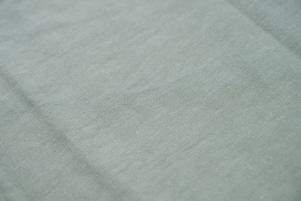 Luxury Linen Cotton Trouser Fabric Sage Green 240g 1.4m For Bespoke Chinos