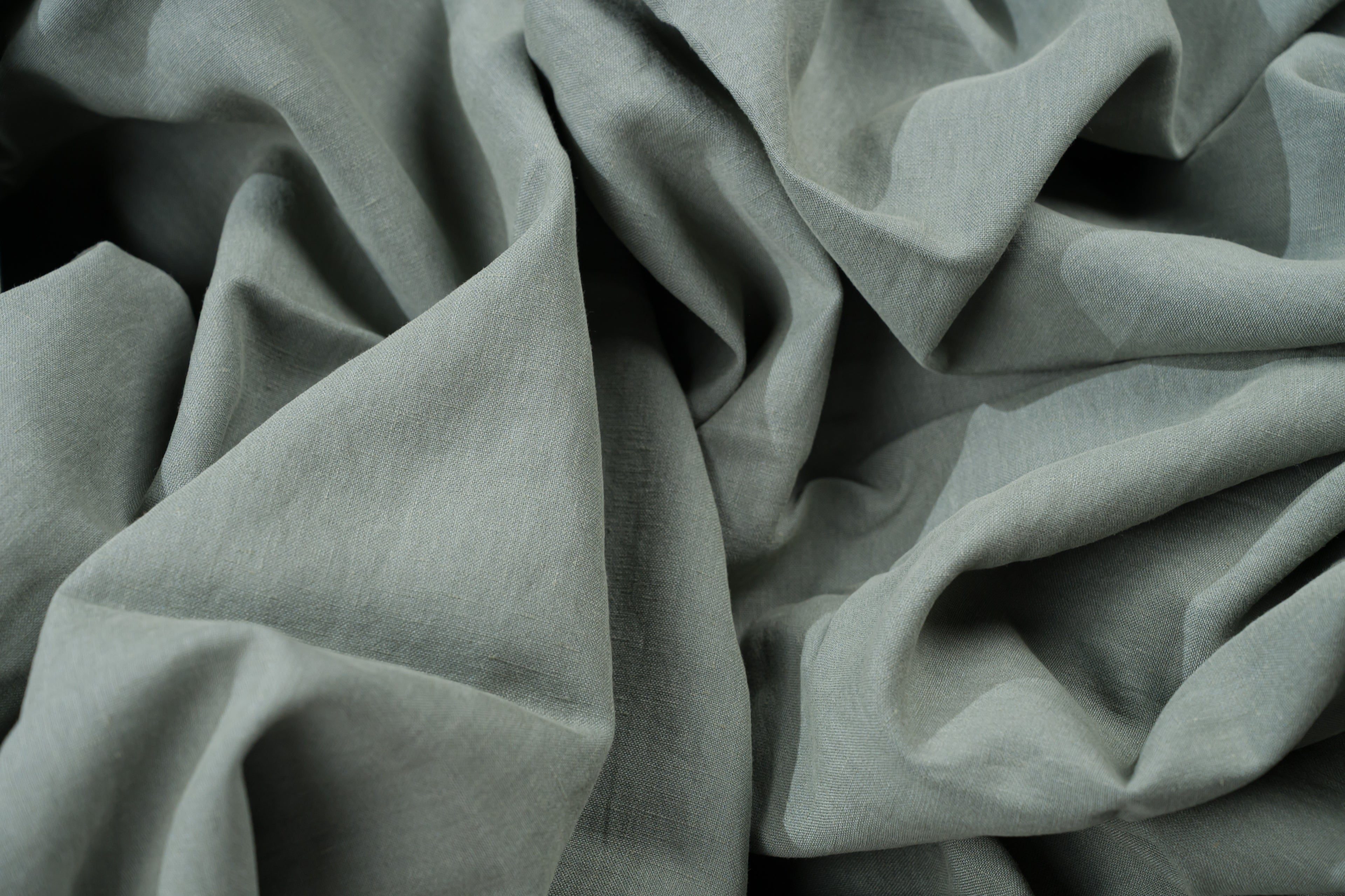 Luxury Linen Cotton Trouser Fabric Sage Green 240g 1.4m For Bespoke Chinos