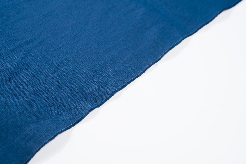 Luxury Linen Cotton Trouser Fabric Airforce Blue 220g 2.2m For Bespoke Chinos