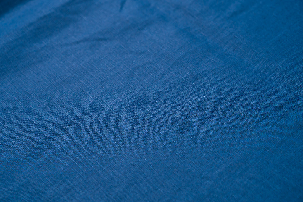 Luxury Linen Cotton Trouser Fabric Airforce Blue 220g 2.2m For Bespoke Chinos