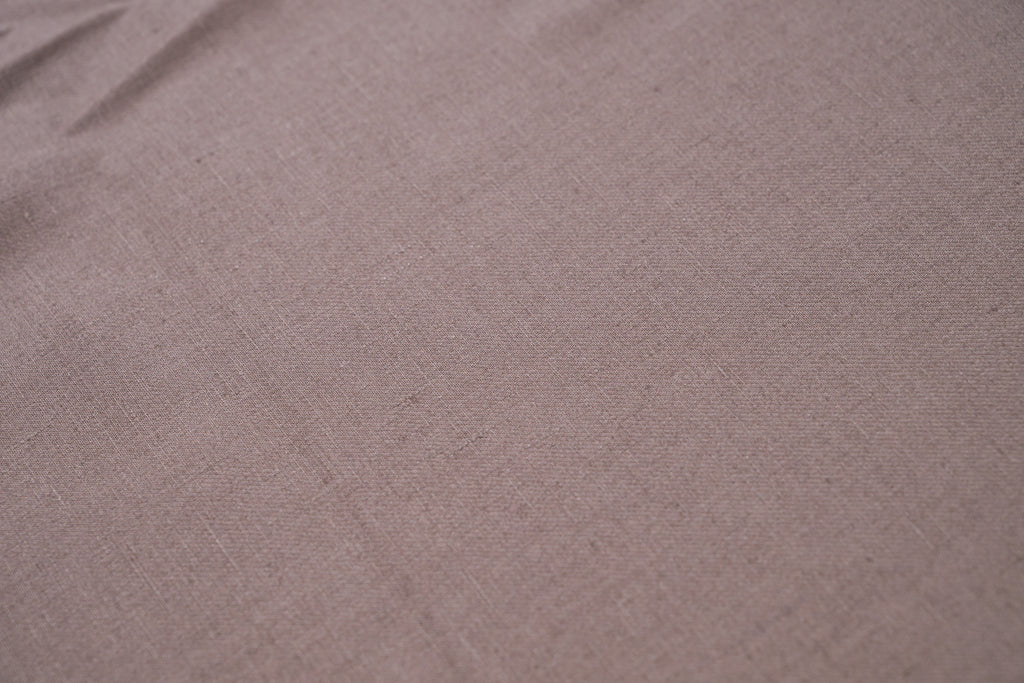 Luxury Linen Cotton Trouser Fabric Taupe Brown 220g 1.6m For Bespoke Chinos