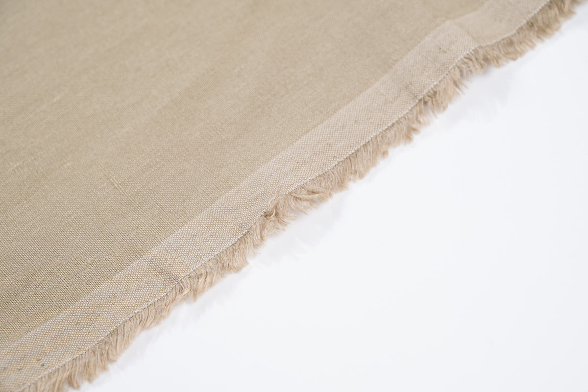 Luxury Linen Cotton Trouser Fabric Sand Beige 270g 2.3m Bespoke Chinos