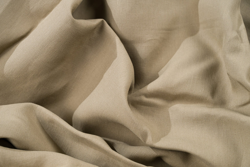 Luxury Linen Cotton Trouser Fabric Sand Beige 270g 2.3m Bespoke Chinos