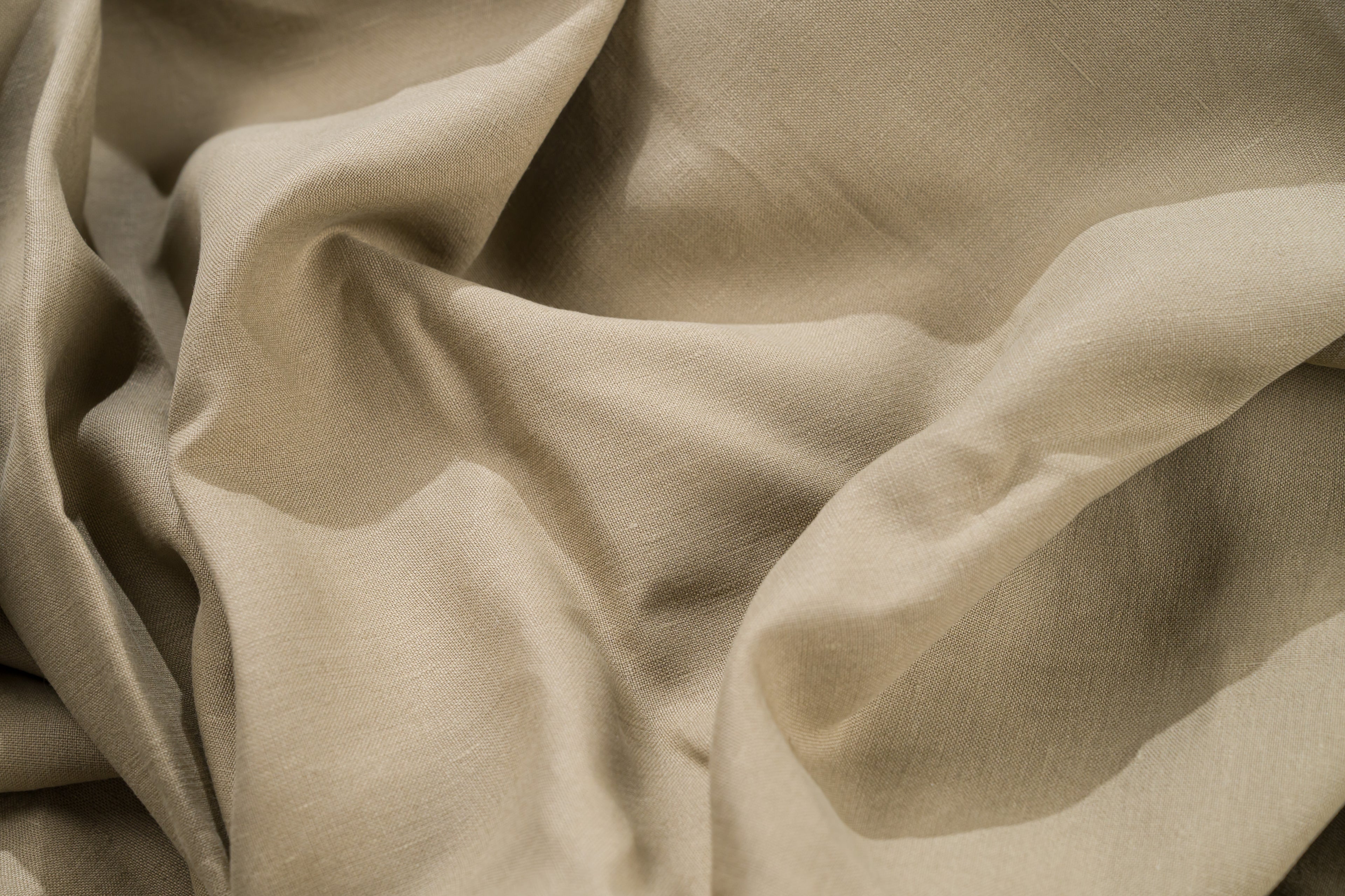 Luxury Linen Cotton Trouser Fabric Sand Beige 270g 2.3m Bespoke Chinos