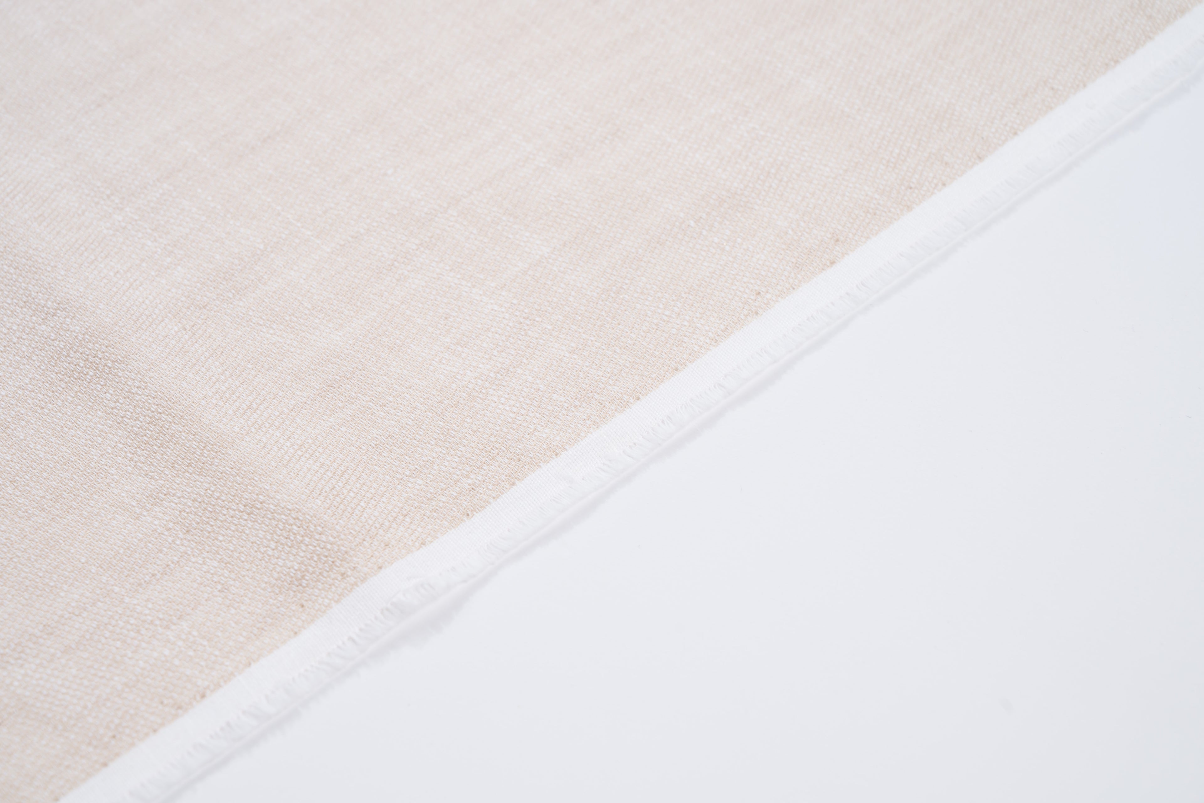 Luxury 100% Linen Trouser Fabric Ecru Beige 210g 1.6m For Bespoke Summer Pants
