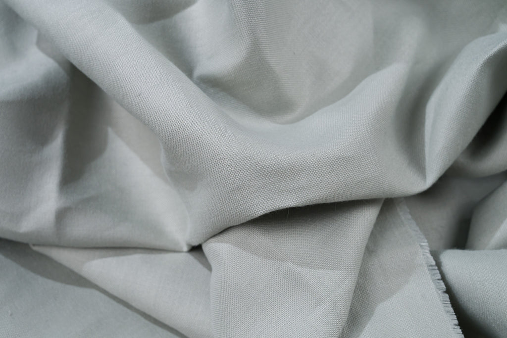 Luxury 100% Cotton Trouser Fabric Light Grey Sage 280g 3.2m For Bespoke Chinos