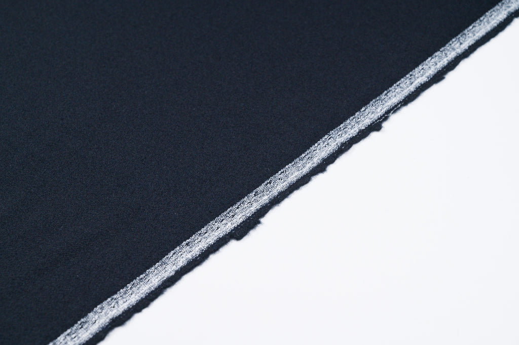 Premium Black Wool Flannel