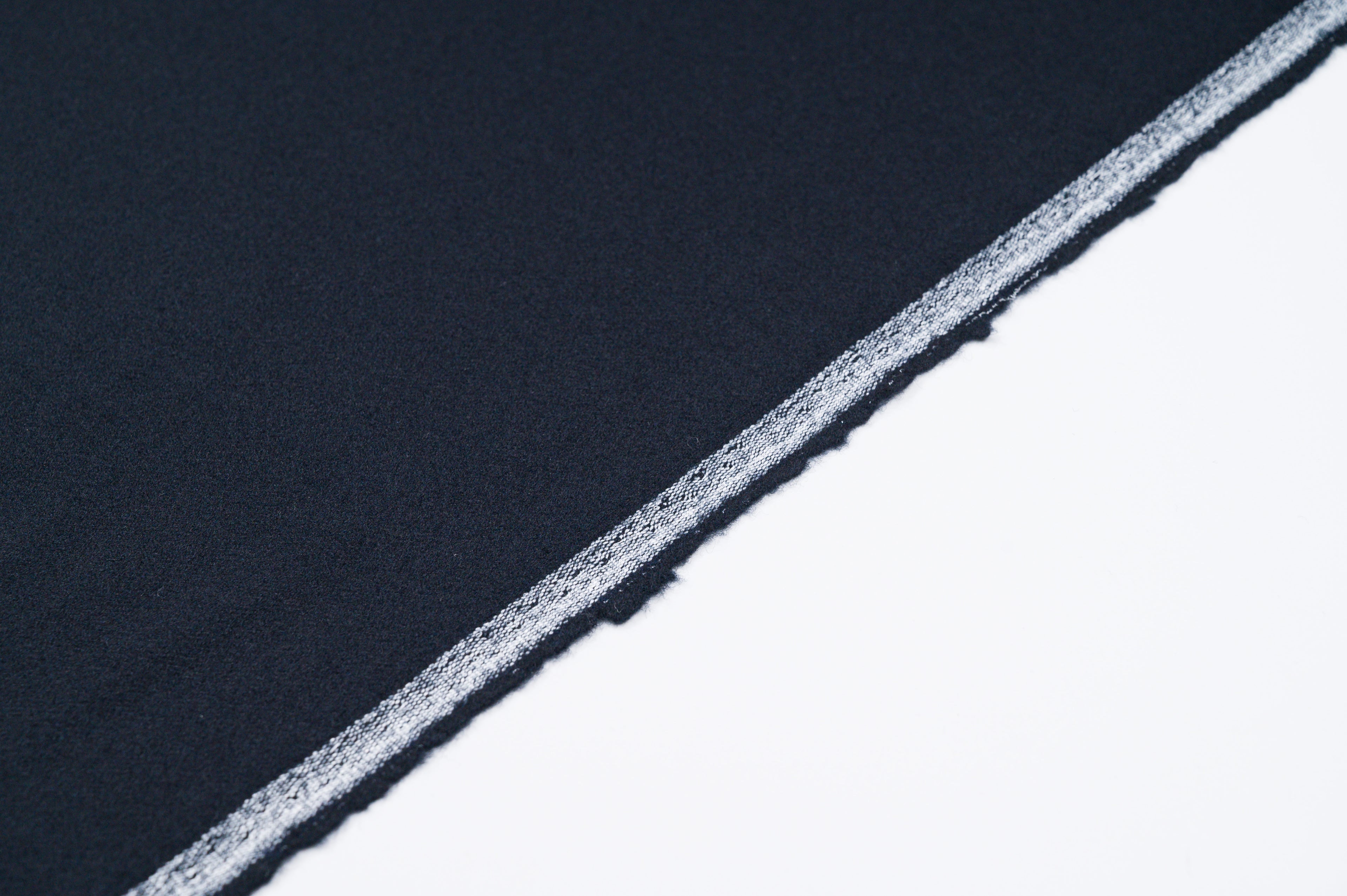 Premium Black Wool Flannel