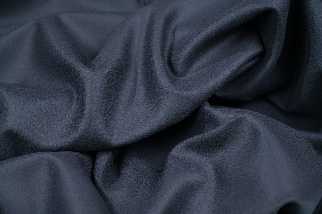 Premium Black Wool Flannel