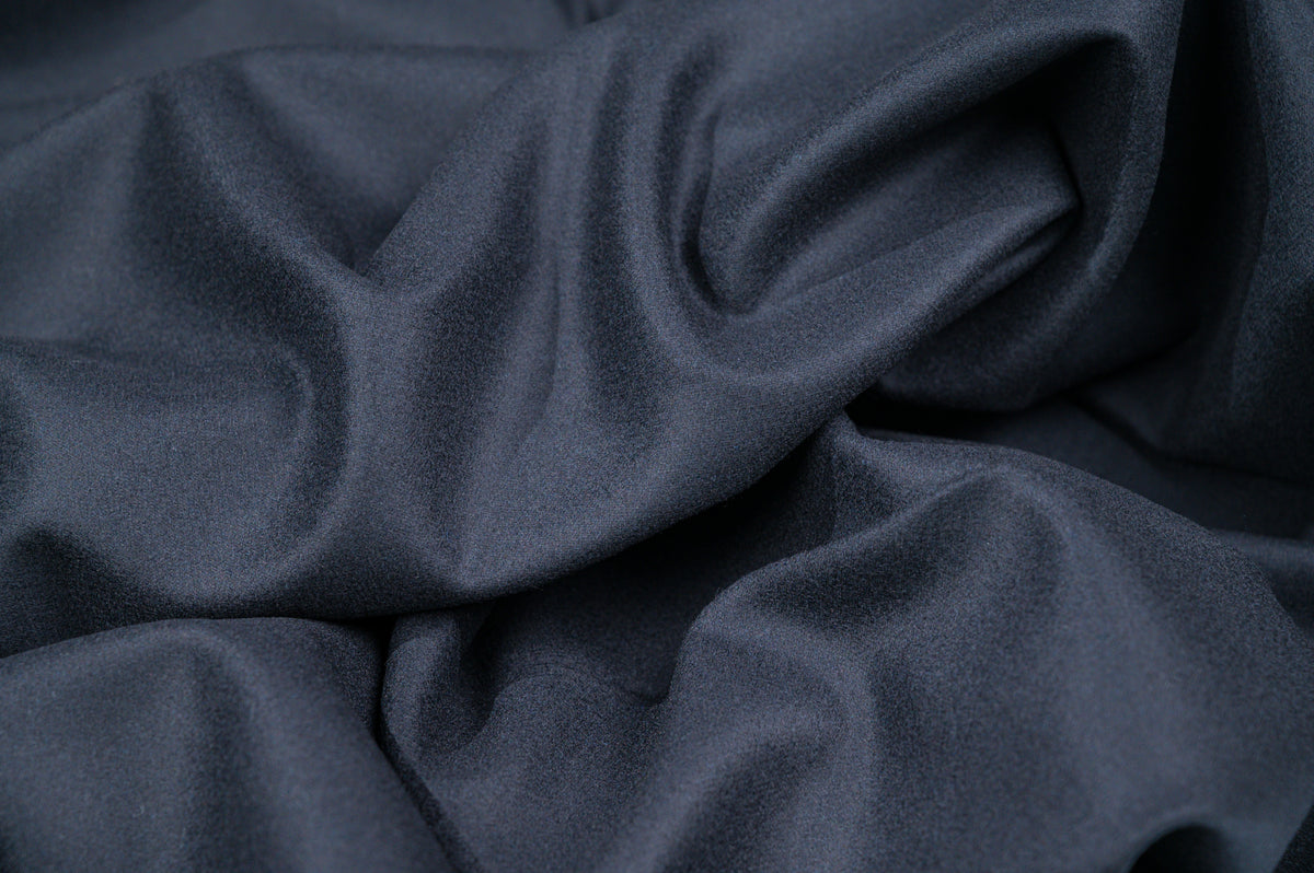 Premium Black Wool Flannel