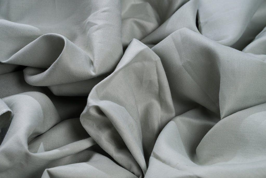 Luxury 100% Cotton Trouser Fabric Light Grey Sage 280g 3.2m For Bespoke Chinos