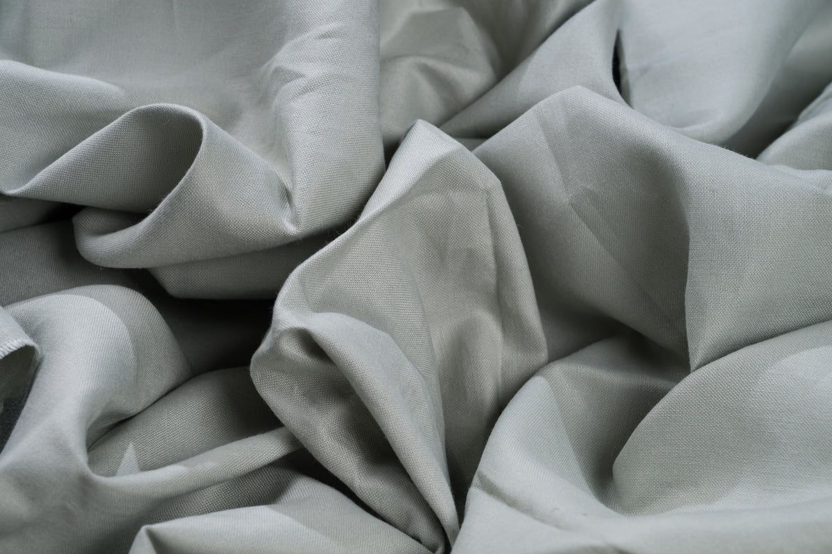 Luxury 100% Cotton Trouser Fabric Light Grey Sage 280g 3.2m For Bespoke Chinos