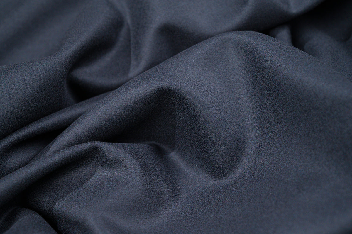 Premium Black Wool Flannel