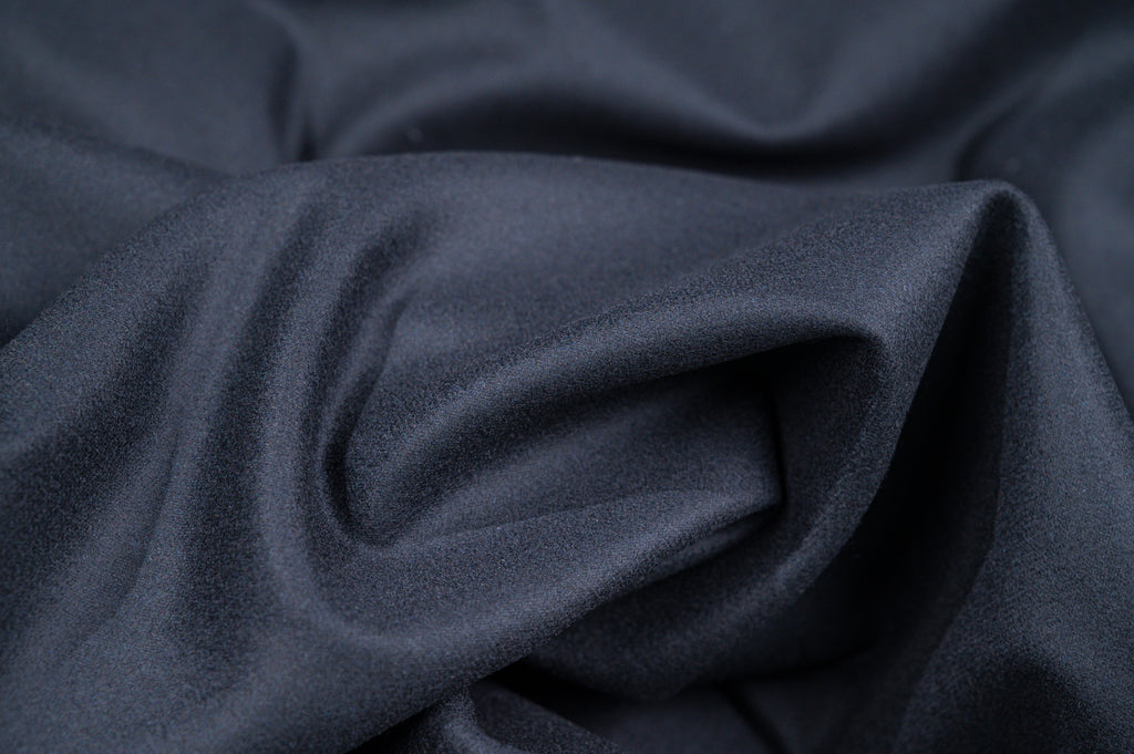 Premium Black Wool Flannel