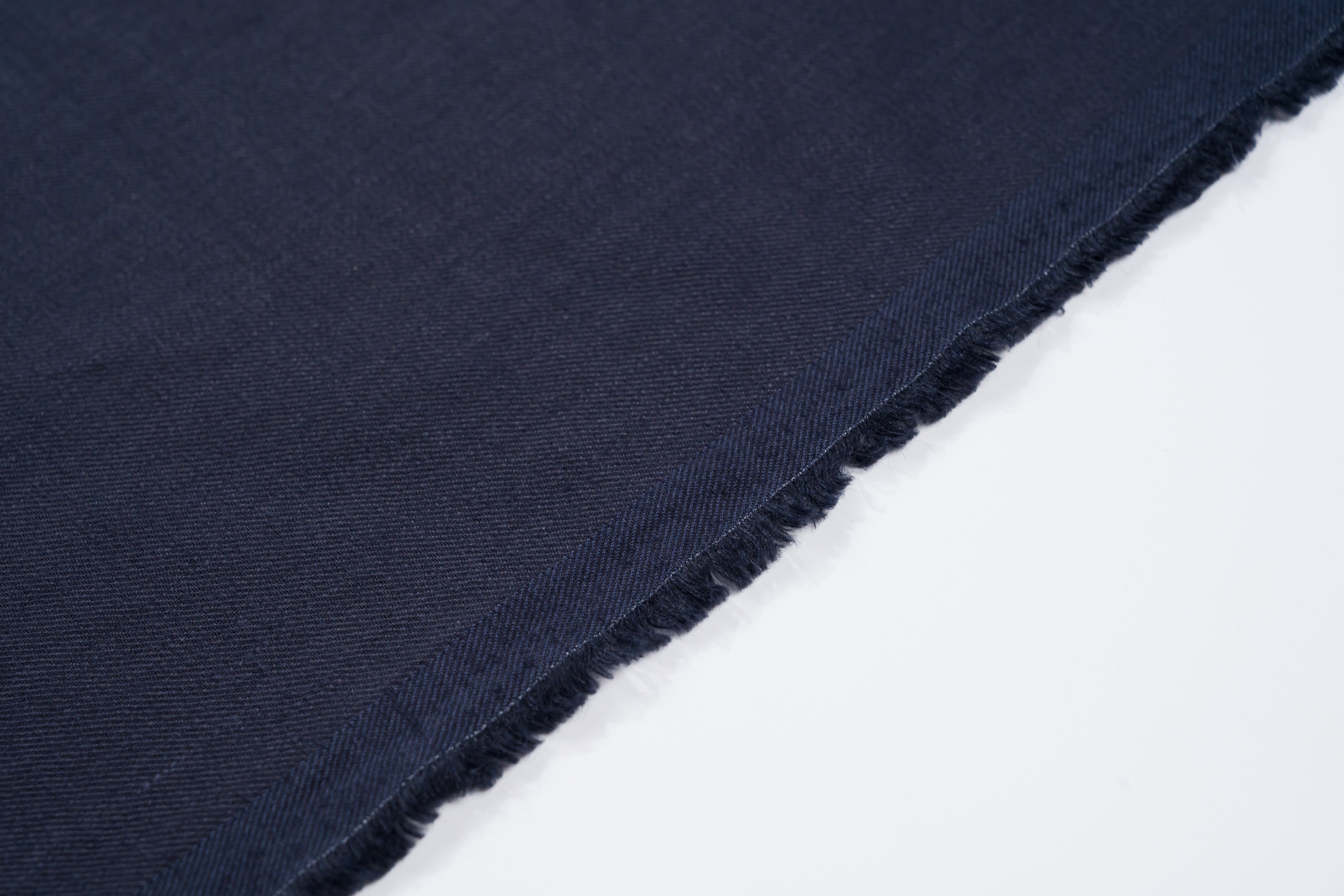 Luxury Linen Cotton Trouser Fabric Navy Blue 220g 1.7m For Bespoke Chinos Italy
