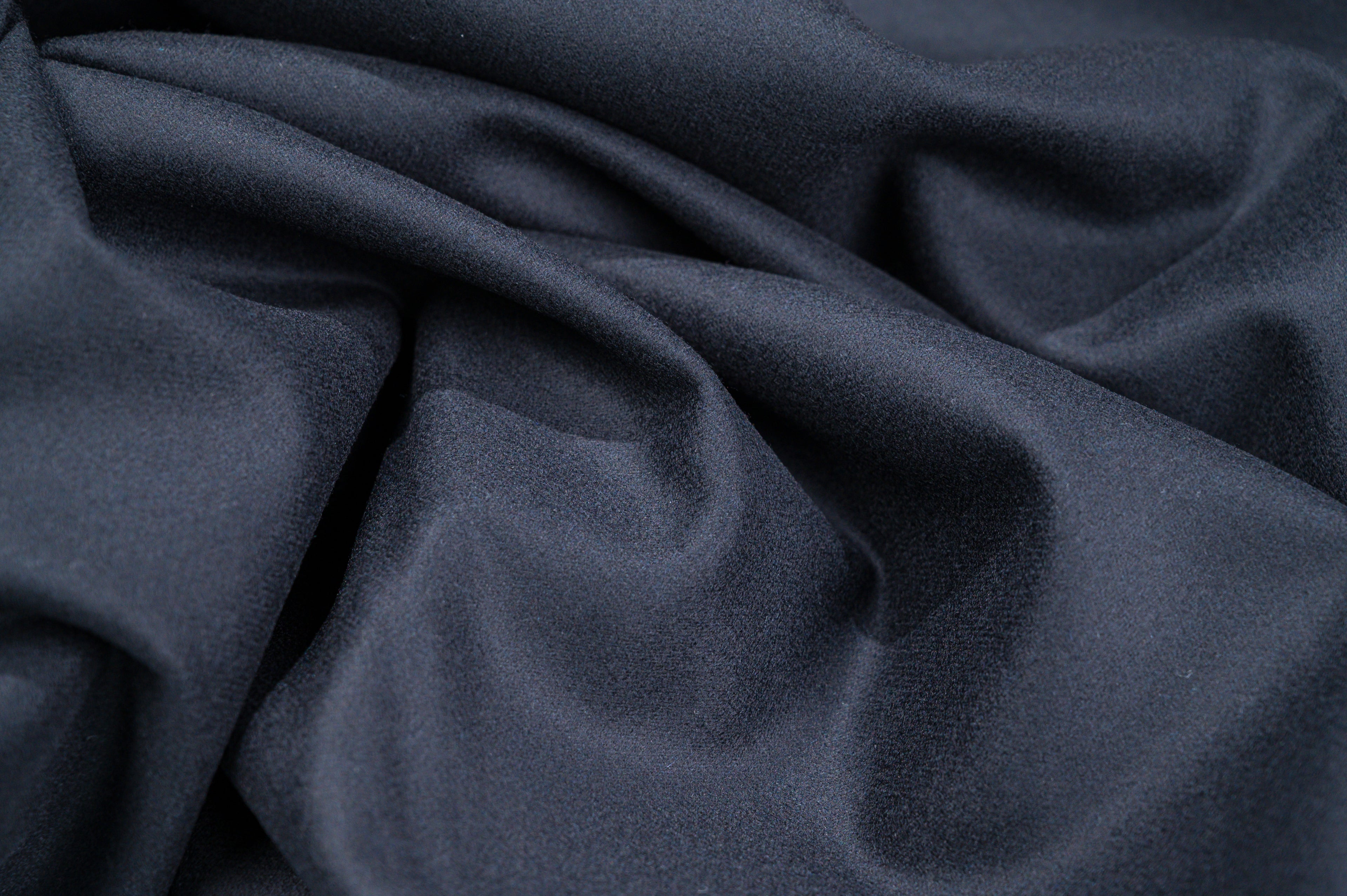 Premium Black Wool Flannel
