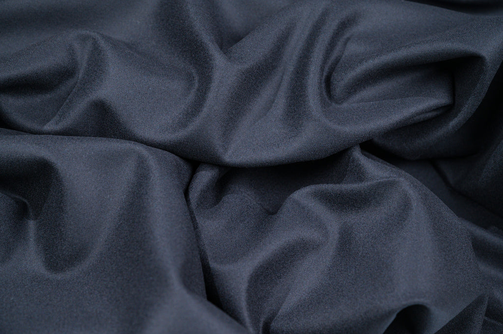 Premium Black Wool Flannel