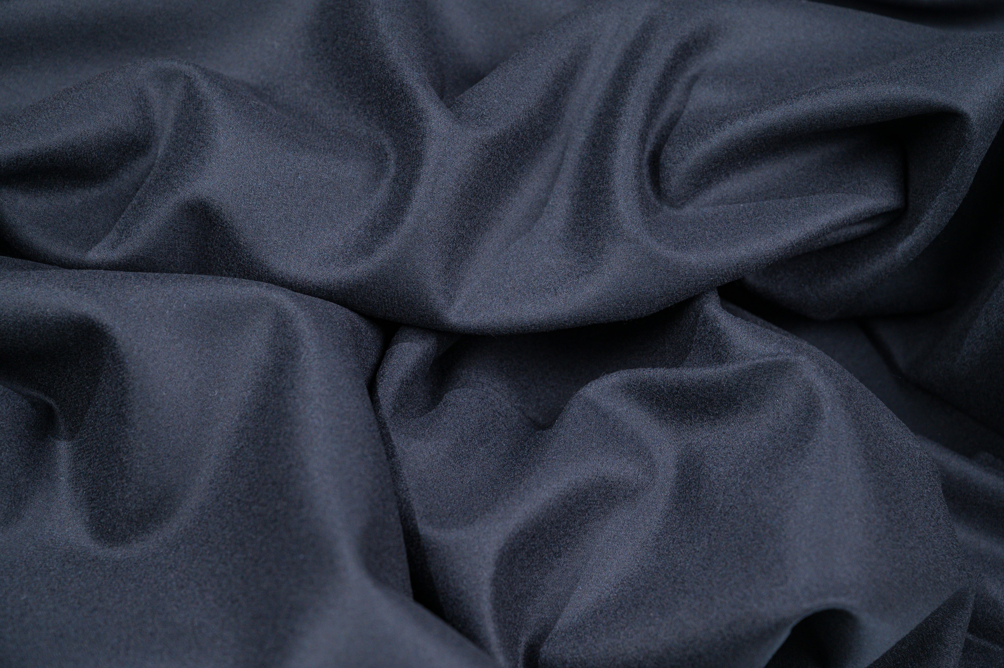 Premium Black Wool Flannel