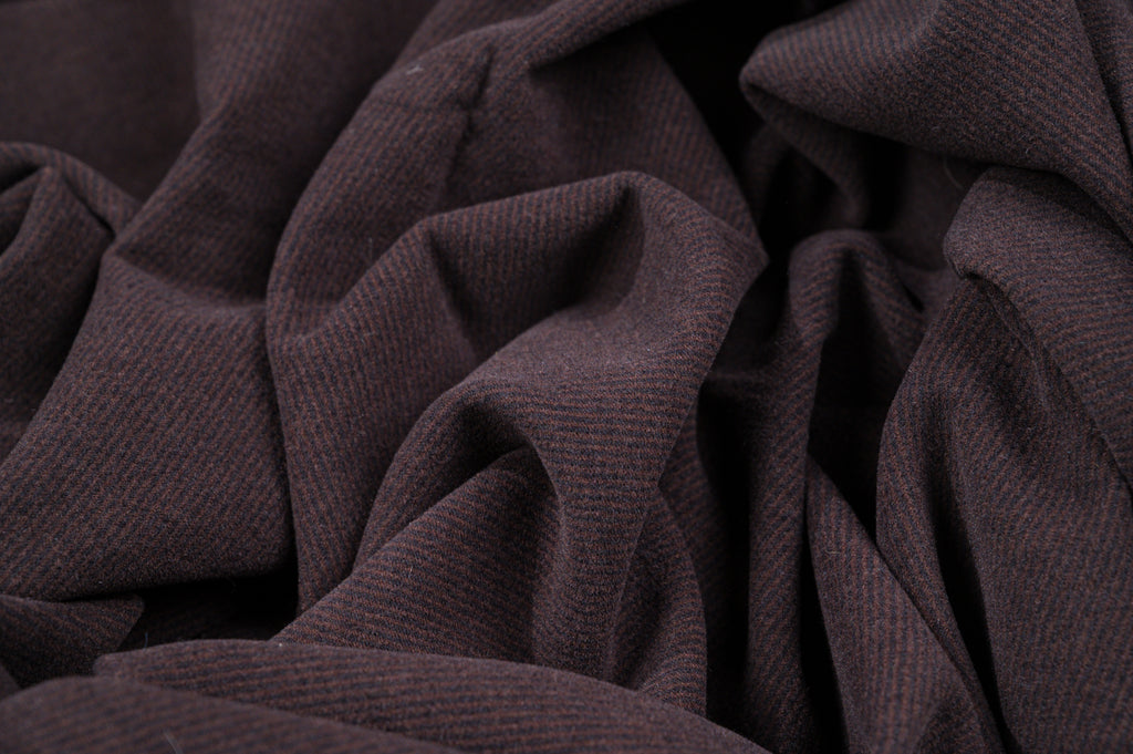 Vintage Wool Flannel Fabric  1.65m  100% Wool  Soft Touch  Brown Jacket