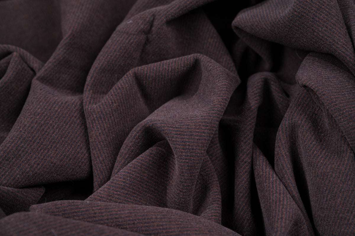 Vintage Wool Flannel Fabric  1.65m  100% Wool  Soft Touch  Brown Jacket