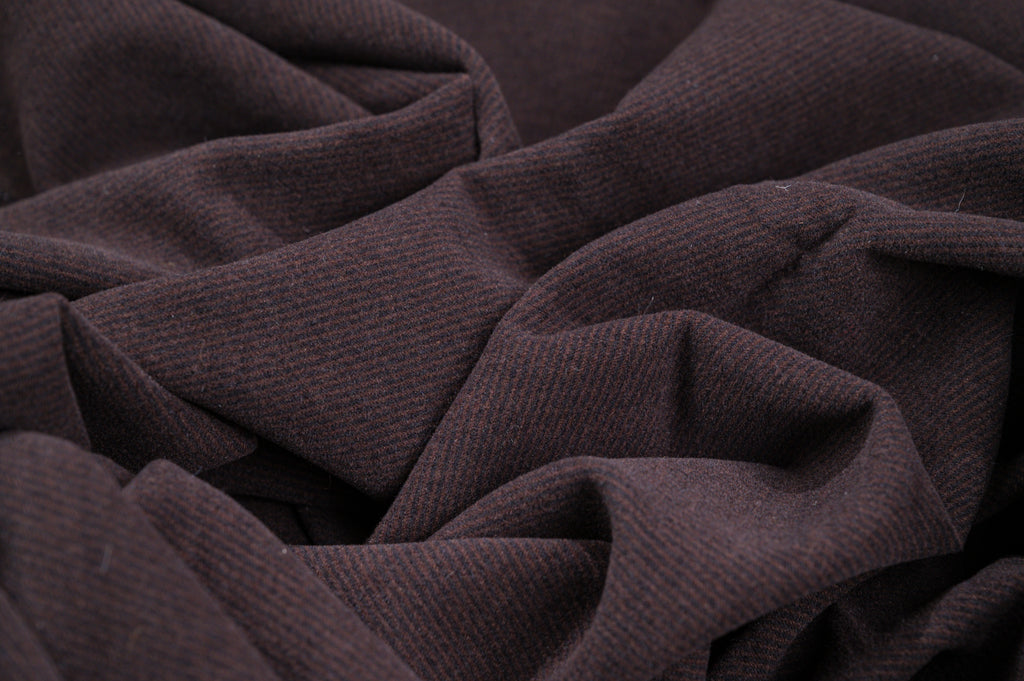 Vintage Wool Flannel Fabric  1.65m  100% Wool  Soft Touch  Brown Jacket