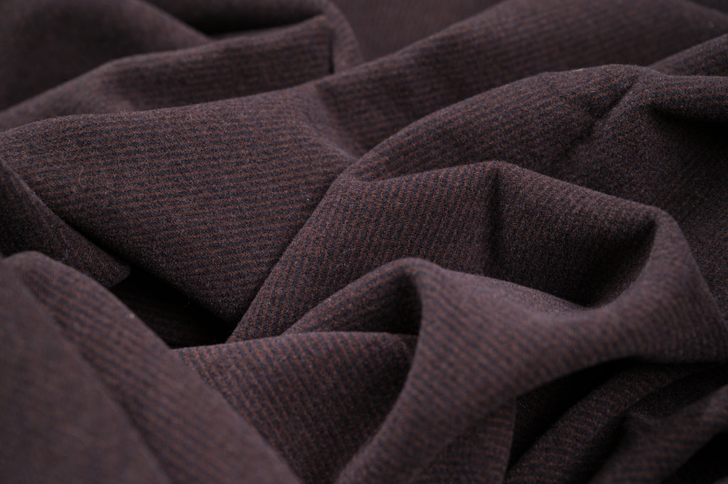 Vintage Wool Flannel Fabric  1.65m  100% Wool  Soft Touch  Brown Jacket