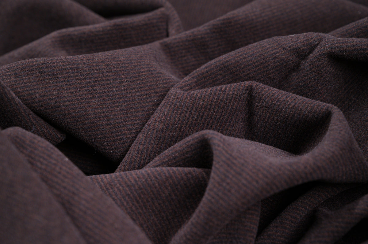Vintage Wool Flannel Fabric  1.65m  100% Wool  Soft Touch  Brown Jacket
