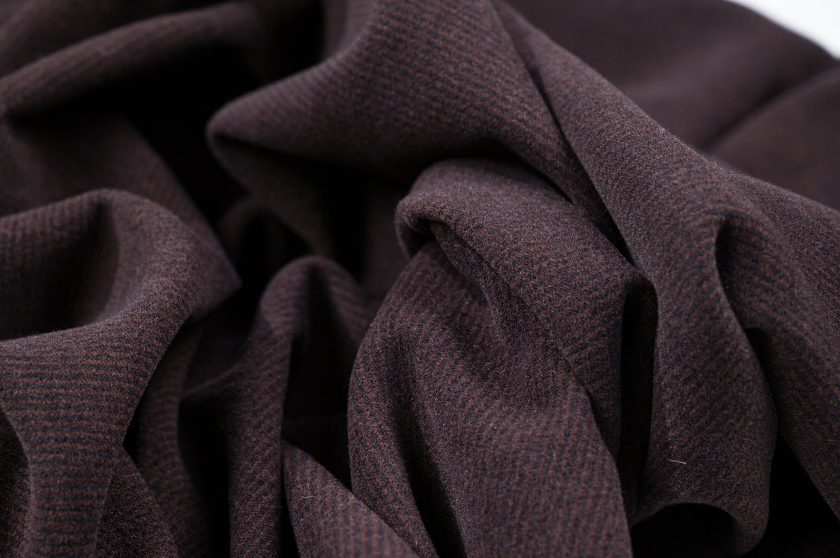 Vintage Wool Flannel Fabric  1.65m  100% Wool  Soft Touch  Brown Jacket
