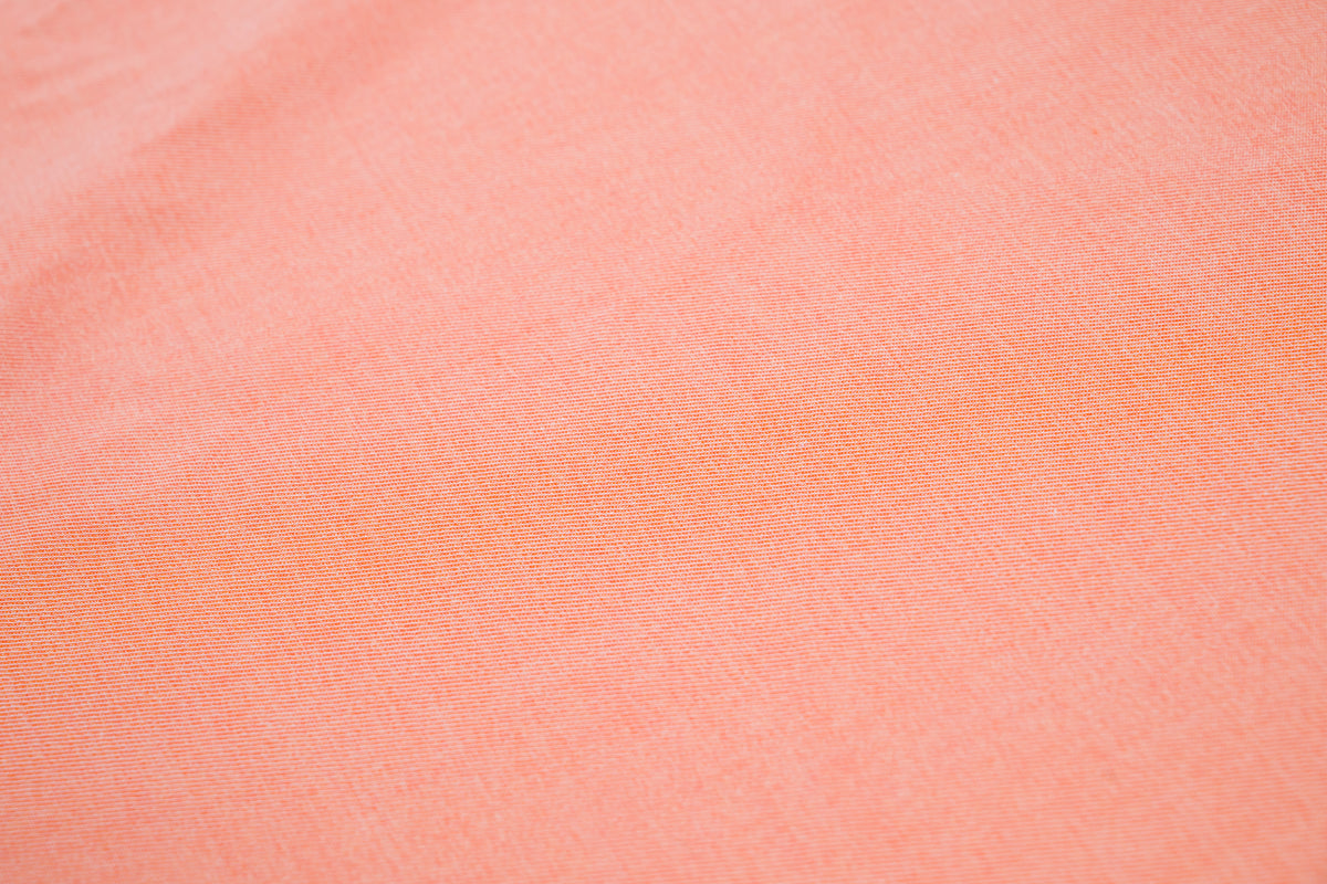 Luxury 100% Cotton Shirt Fabric Orange Peach 180g 1.7m For Bespoke Shirt Italy