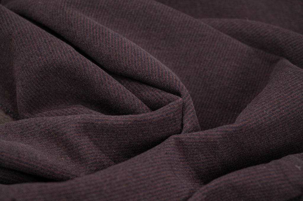 Vintage Wool Flannel Fabric  1.65m  100% Wool  Soft Touch  Brown Jacket