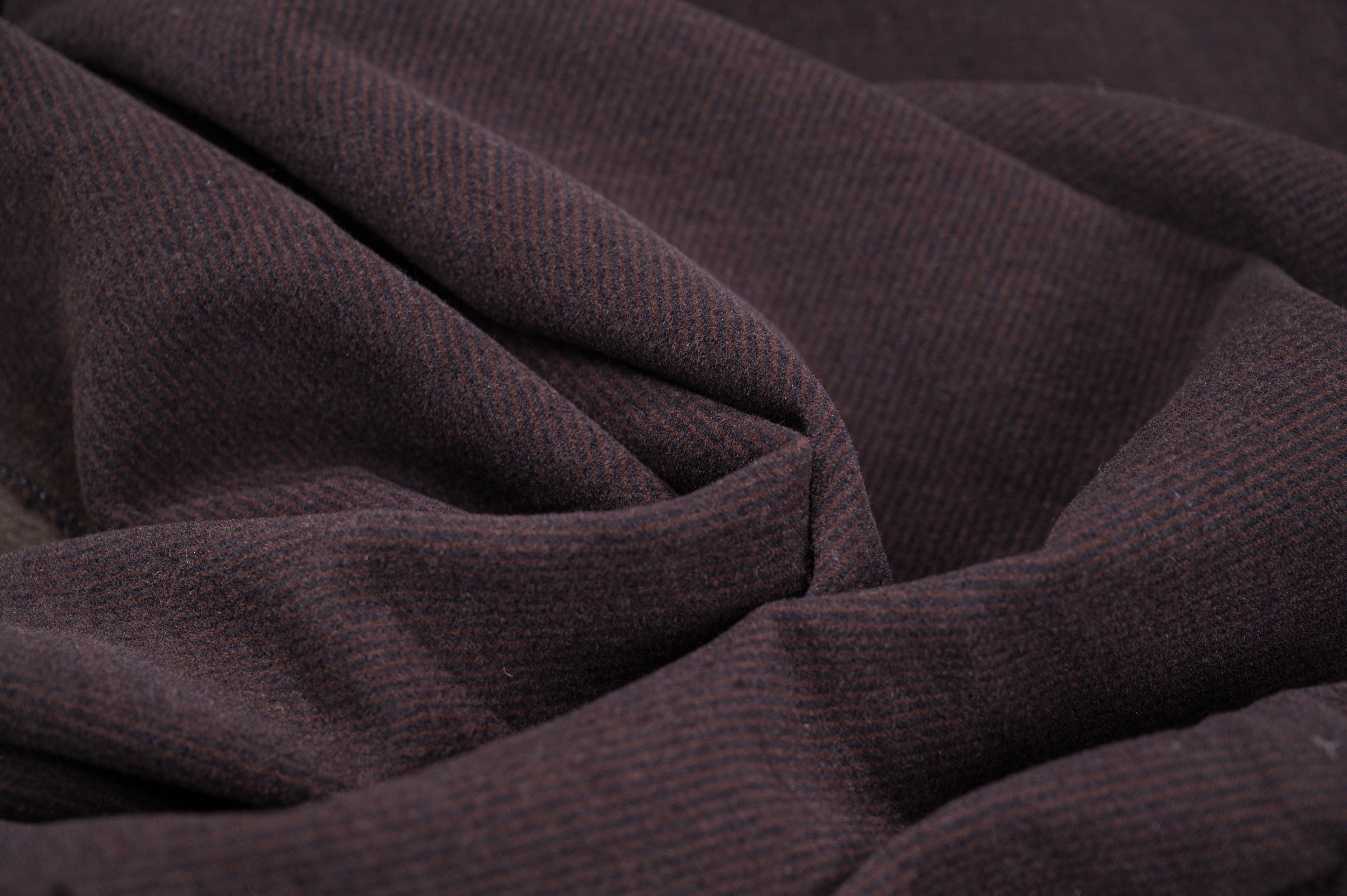 Vintage Wool Flannel Fabric  1.65m  100% Wool  Soft Touch  Brown Jacket