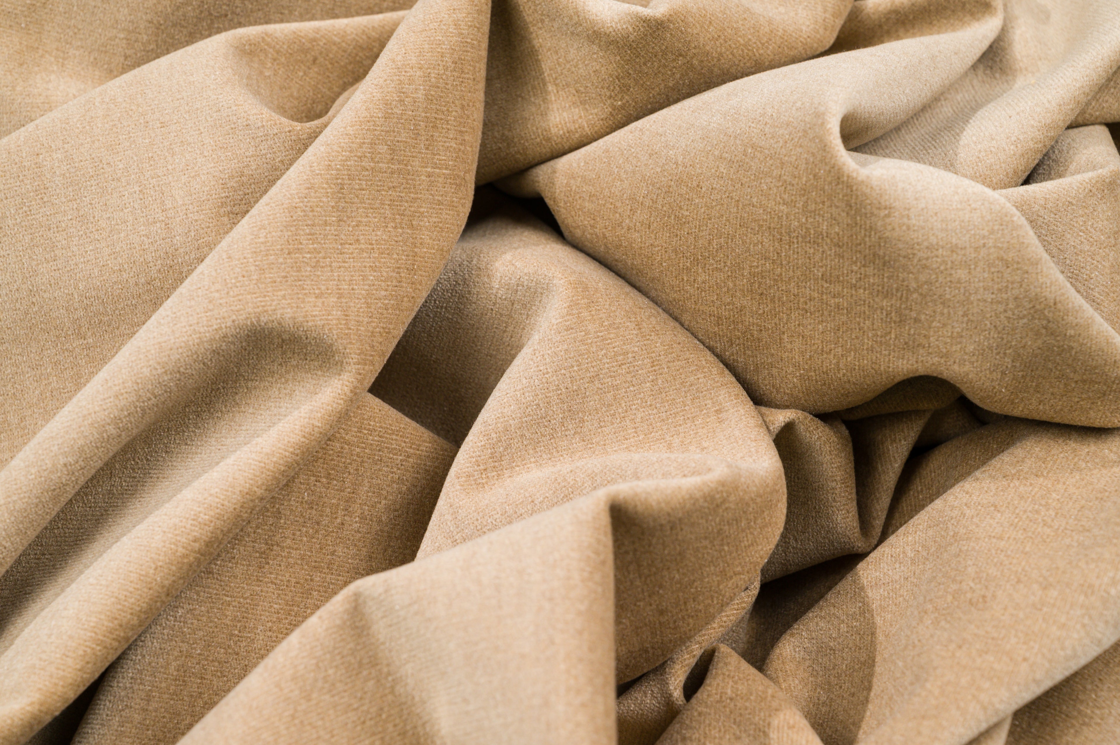 Vintage Cotton Velvet Fabric  3m  100% Cotton  Sand  230g
