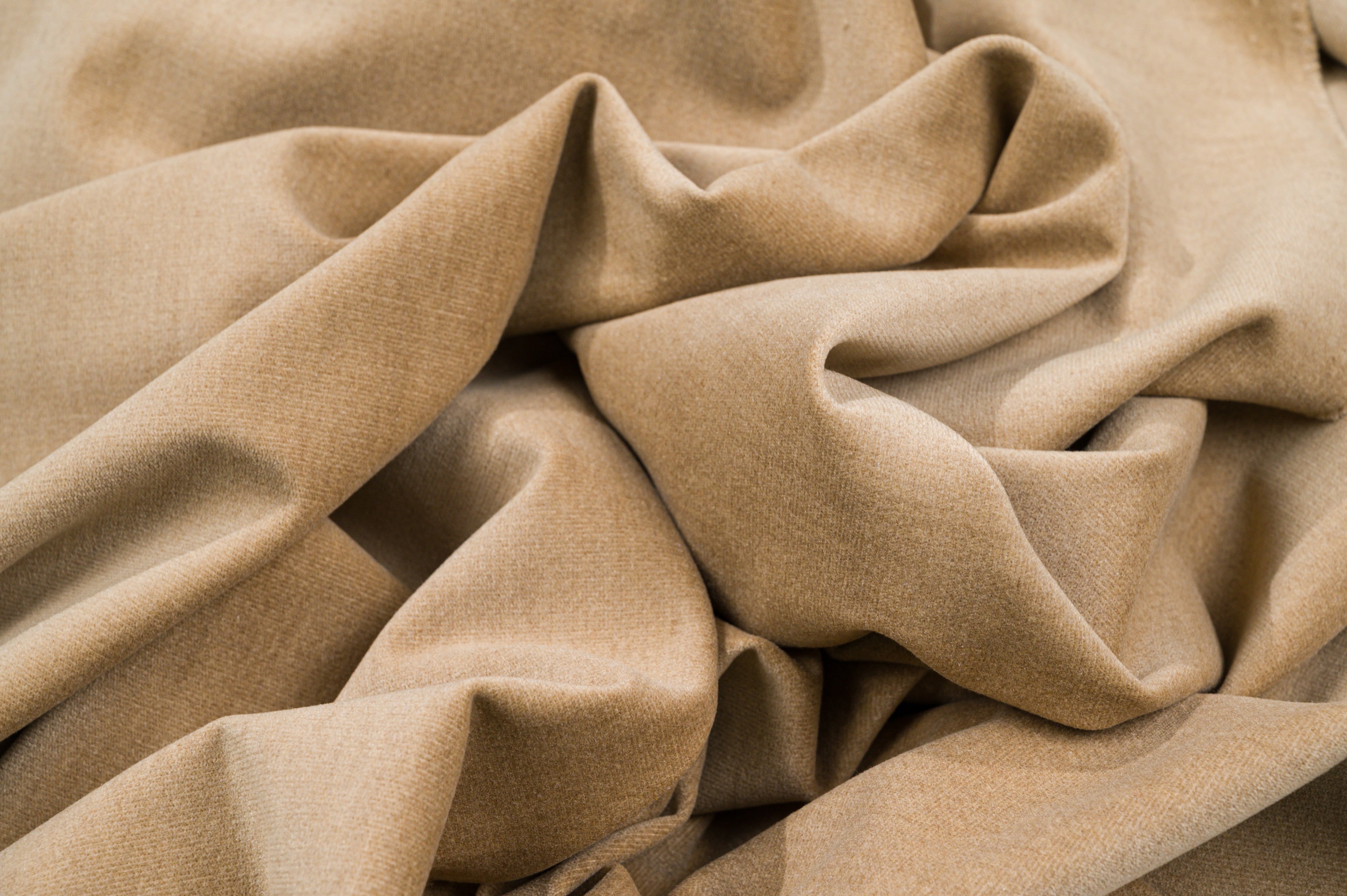 Vintage Cotton Velvet Fabric  3m  100% Cotton  Sand  230g