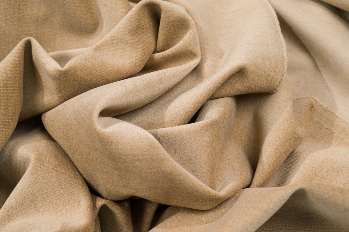 Vintage Cotton Velvet Fabric  3m  100% Cotton  Sand  230g